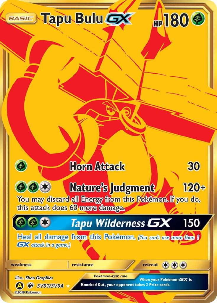 Hidden Fates Tapu Bulu Pokémon card